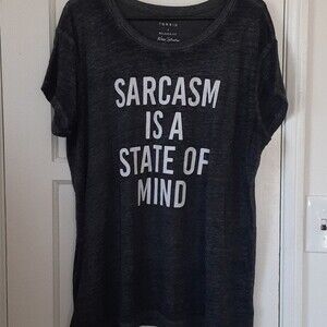 Torrid Blouse Women's 2X Gray Tee